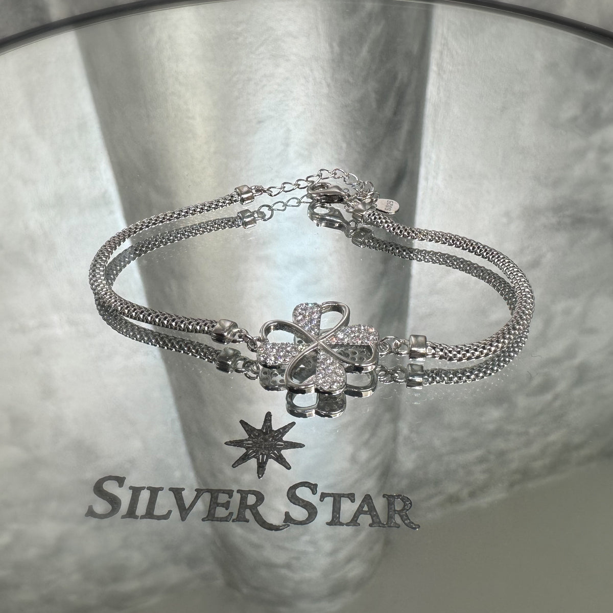 Srebrna narukvica CALZA djetelina - Silver Star