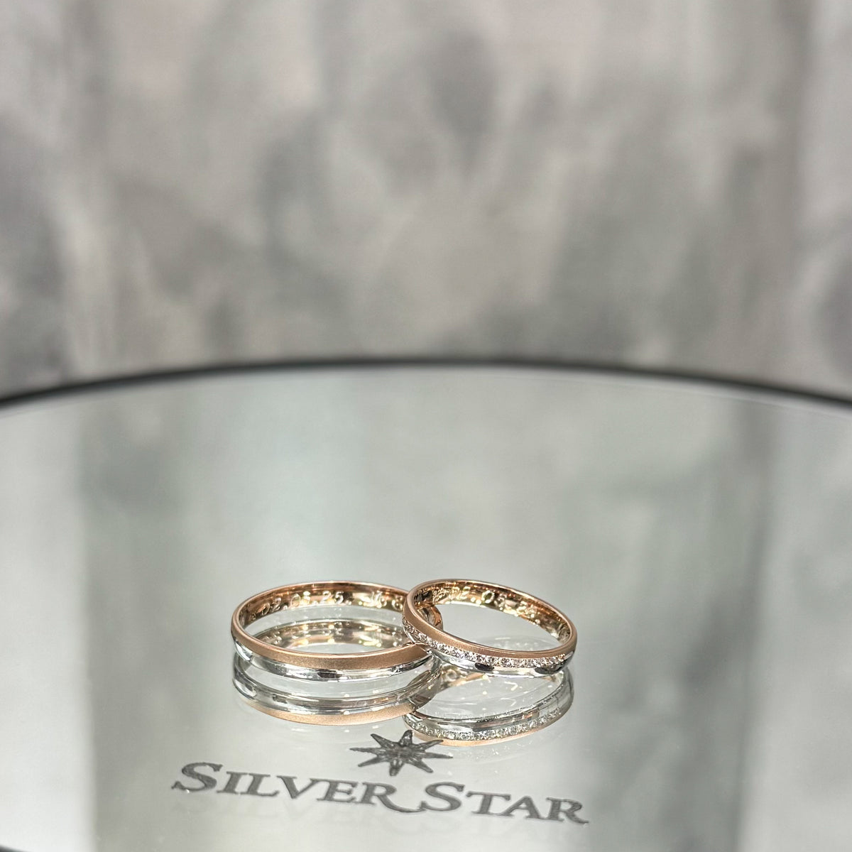 Srebrno vjenčano prstenje sa graviranjem - Silver Star