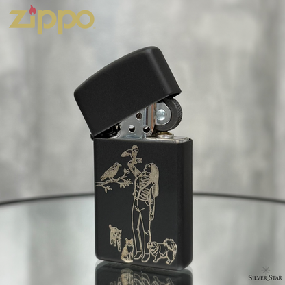 Zippo original upaljač mat crni SLIM