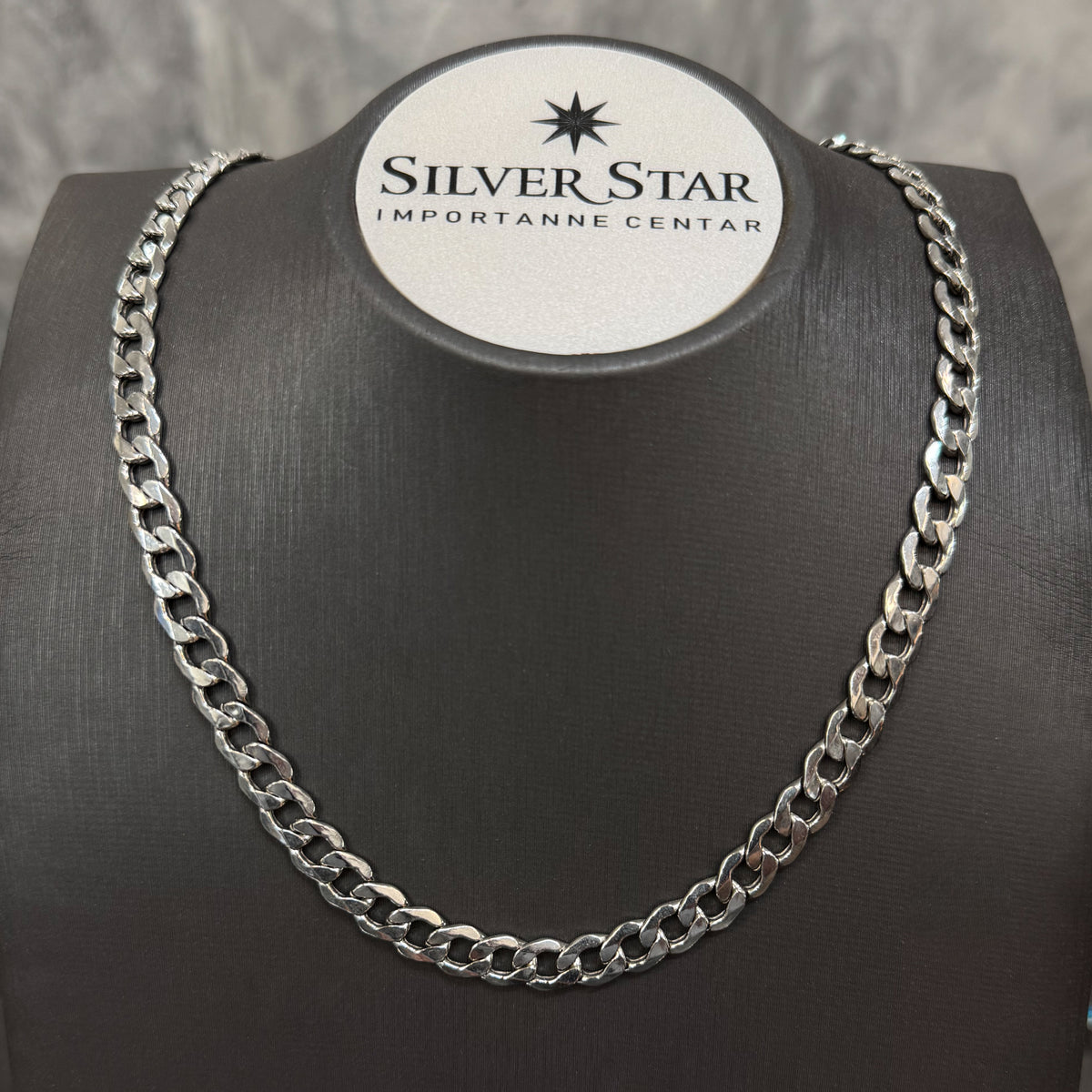 Srebrni lančić kubanski vez - Silver Star