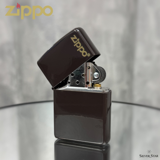 Zippo original upaljač smeđi ZIPPO logo - Silver Star