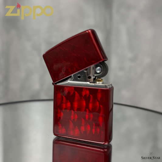 Zippo original upaljač RED FLAME - Silver Star