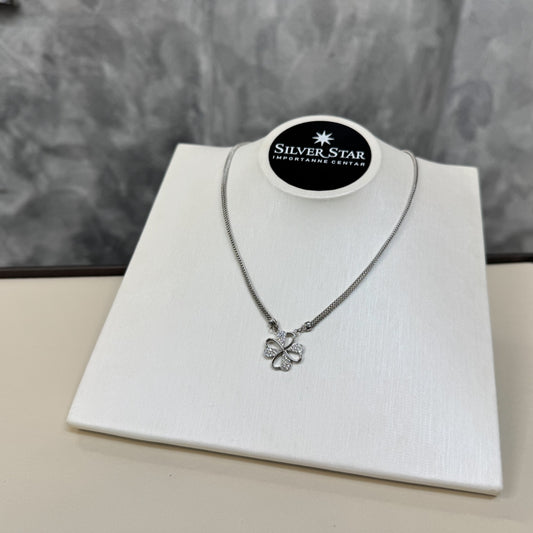 Srebrna ogrlica CALZA djetelina - Silver Star