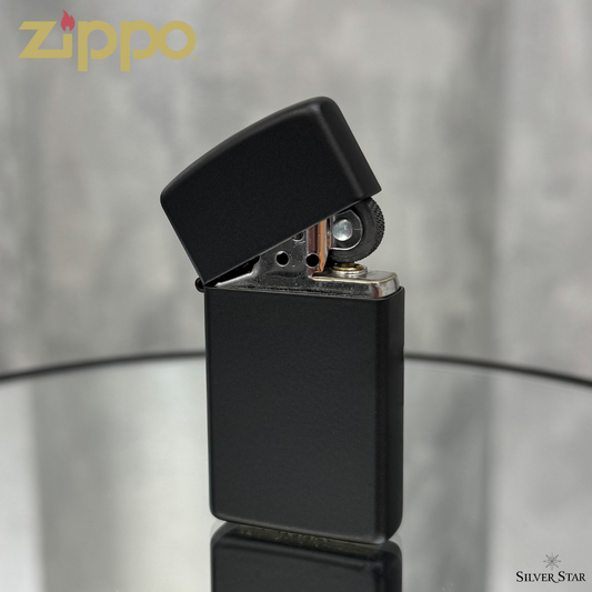 Zippo original upaljač mat crni SLIM - Silver Star