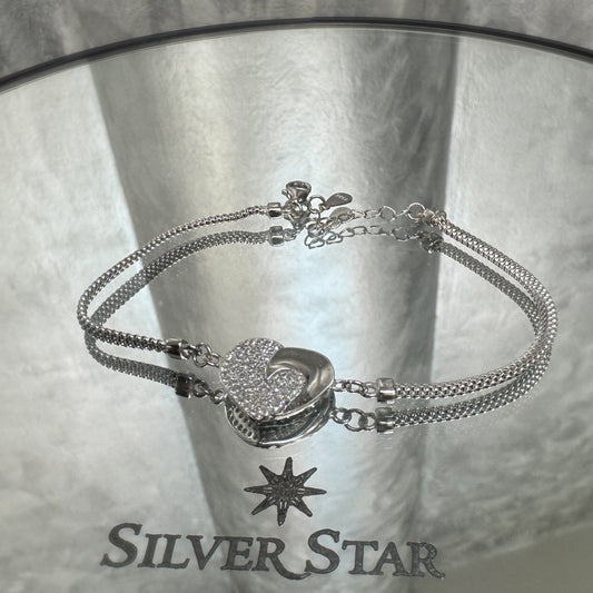 Srebrna narukvica CALZA srce - Silver Star