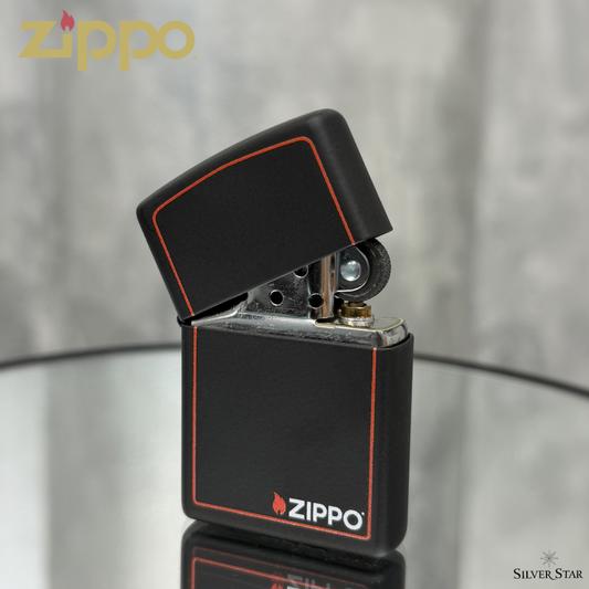 Zippo original upaljač CLASSIC BLACK AND RED ZIPPO LOGO