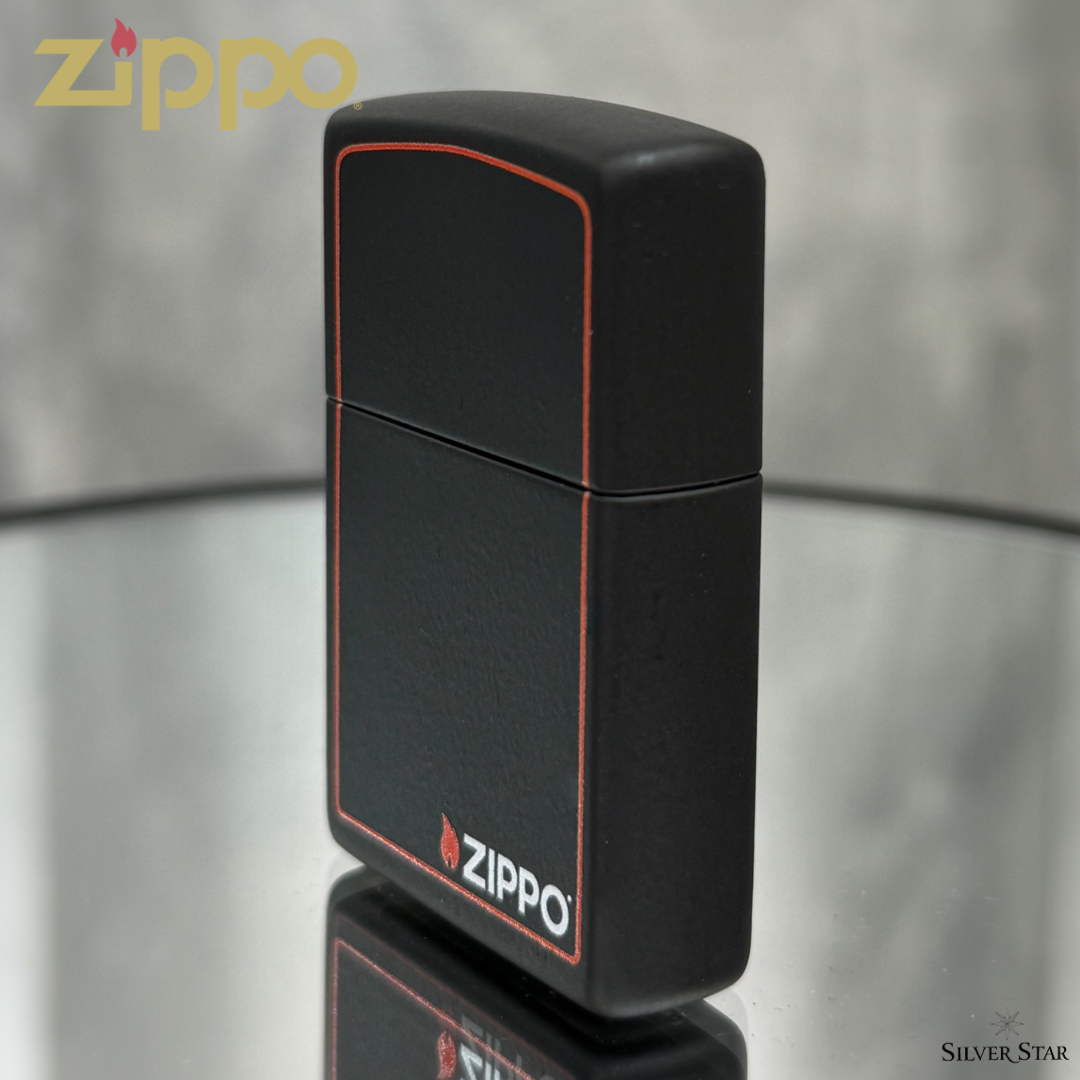 Zippo original upaljač CLASSIC BLACK AND RED ZIPPO LOGO