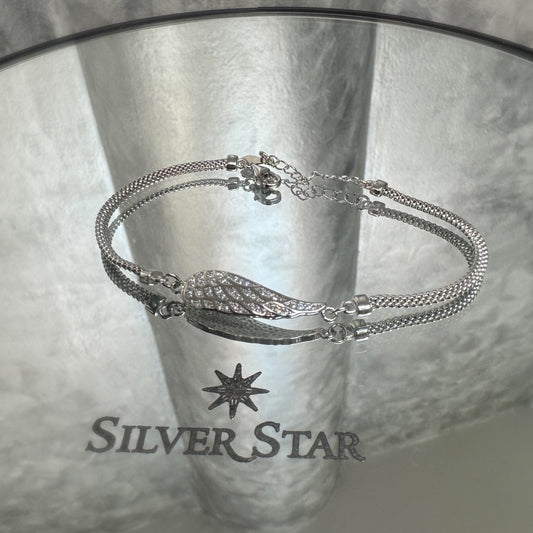 Srebrna narukvica CALZA anđeosko krilo - Silver Star