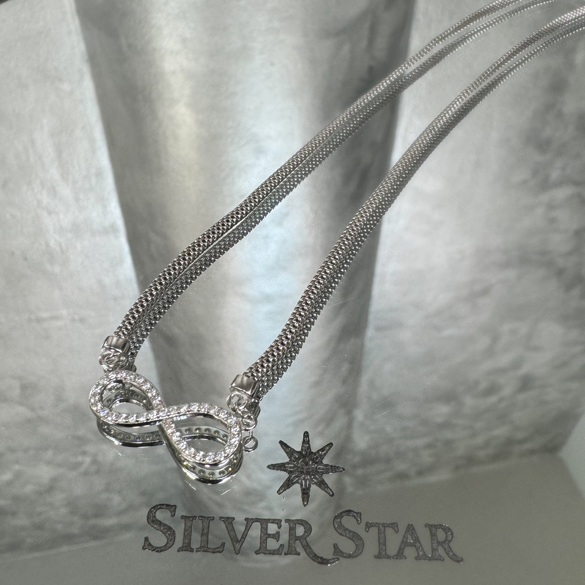 Srebrna ogrlica CALZA beskonačnost - Silver Star