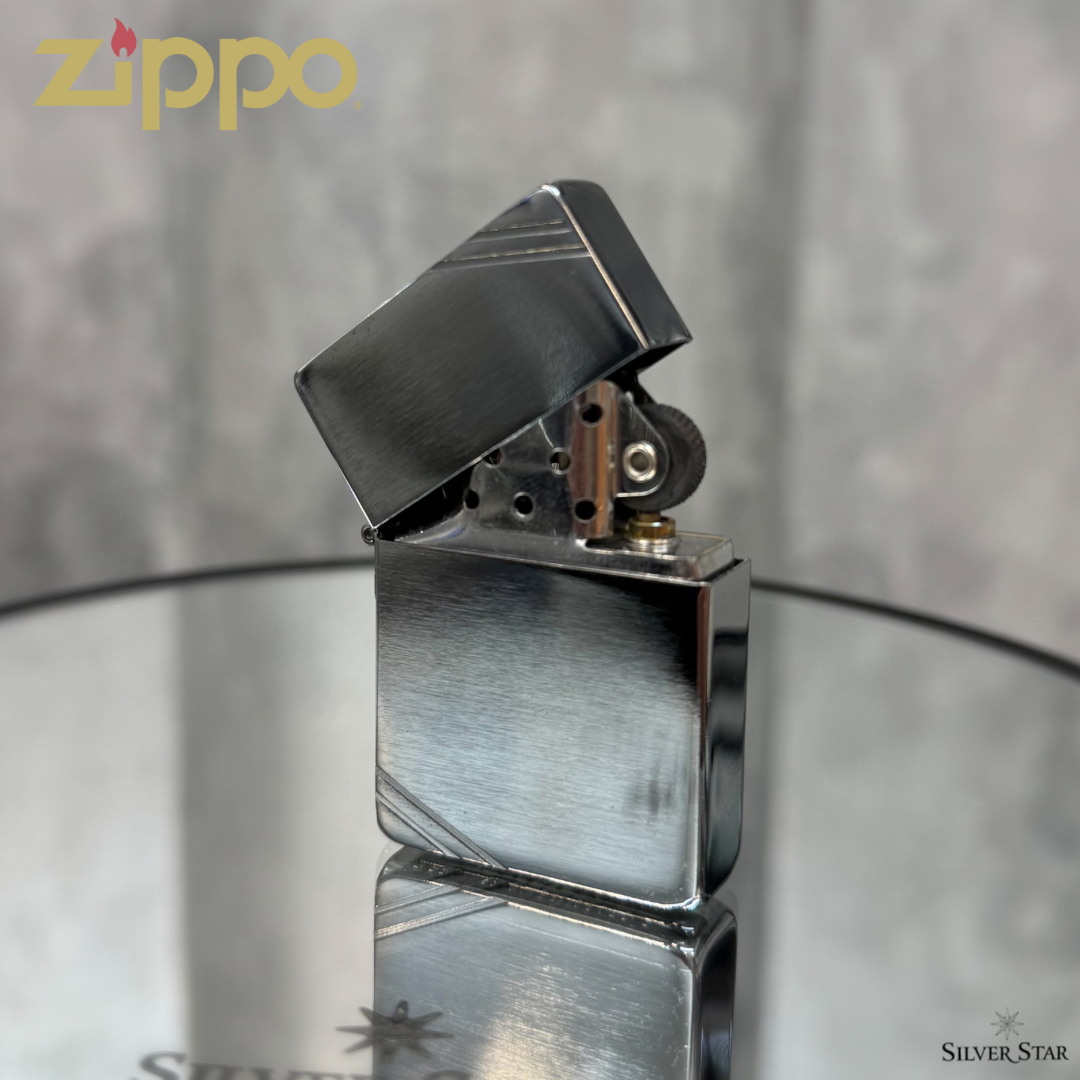 Zippo original upaljač 1935 REPLICA with SLASHES - Silver Star
