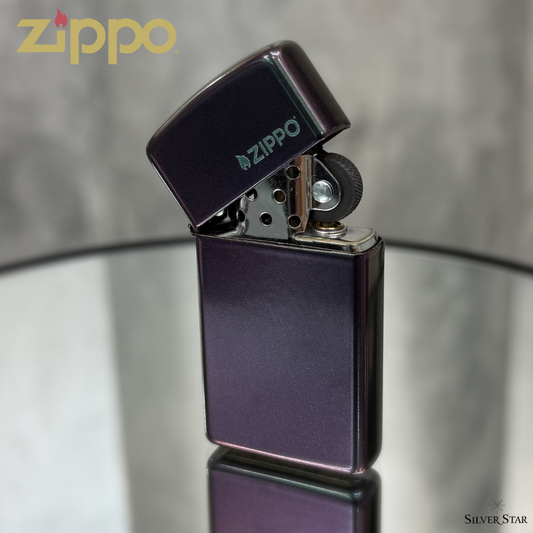 Zippo original upaljač SLIM IRIDESCENT S ZIPPO LOGOM
