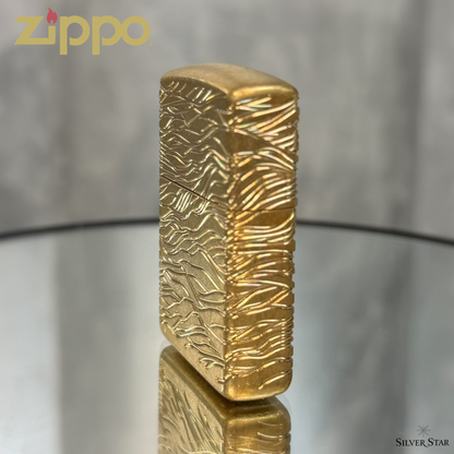 Zippo original upaljač WAWY PATTERN DESIGN GOLD 360 ARMOR CASE