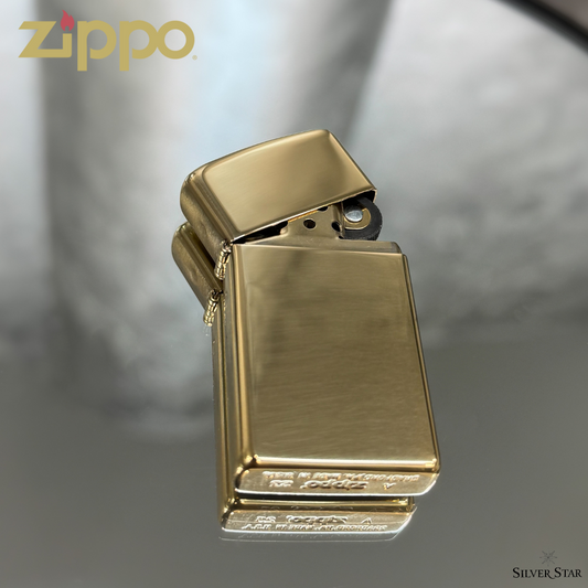Zippo original upaljač polirani zlatni SLIM - Silver Star