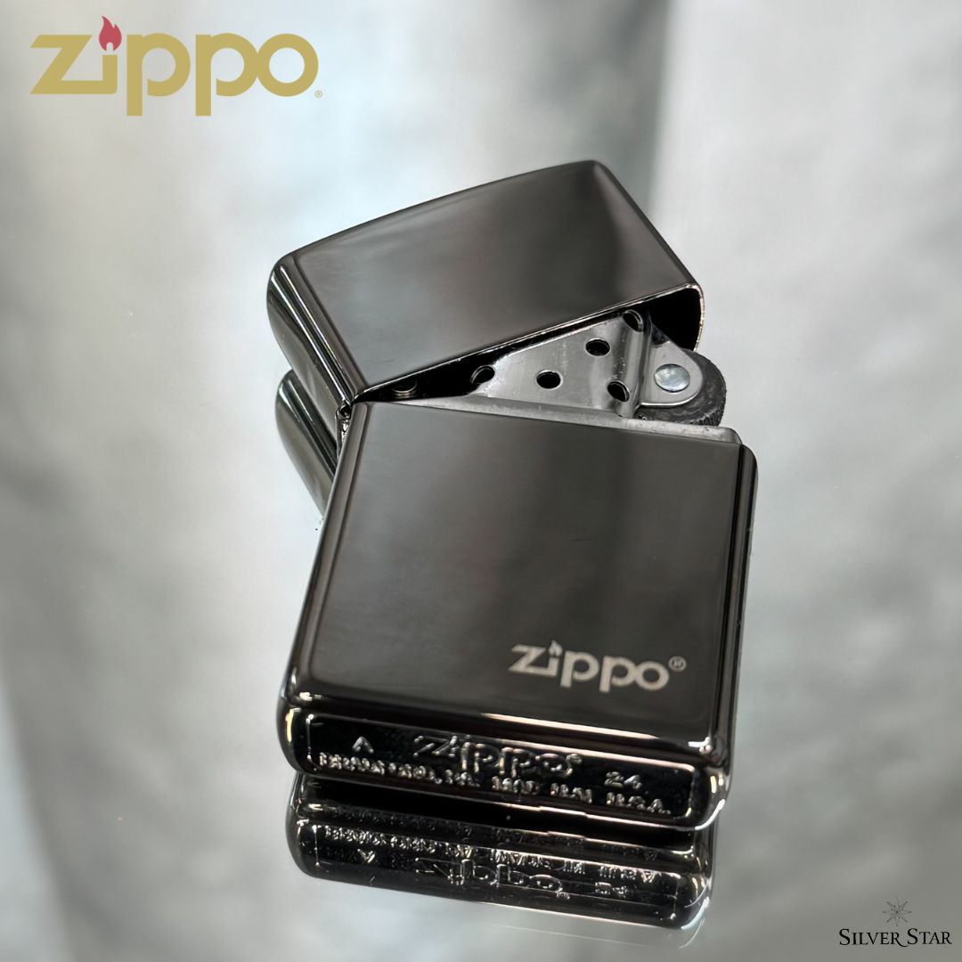 Zippo original upaljač BLACK ICE sa ZIPPO logom - Silver Star