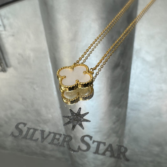 Srebrna ogrlica CLOVER sa pozlatom - Silver Star