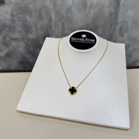 Srebrna ogrlica CLOVER sa pozlatom - Silver Star