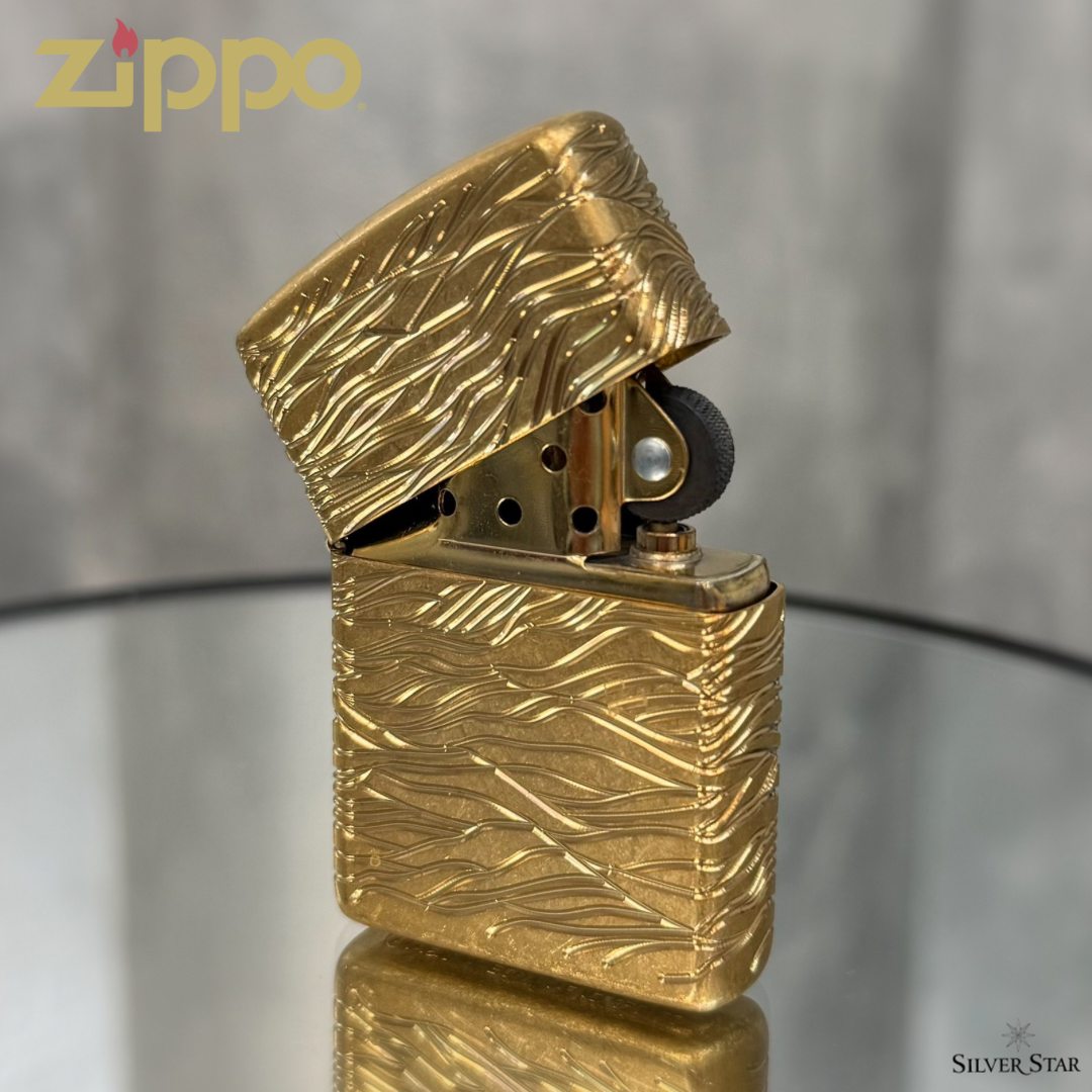 Zippo original upaljač WAWY PATTERN DESIGN GOLD 360 ARMOR CASE
