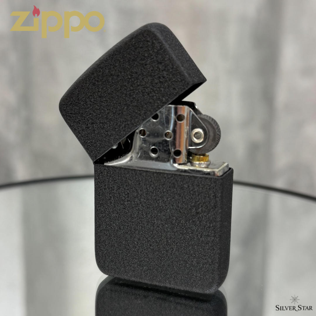 Zippo original upaljač 1941 REPLICA BLACK CRACKLE - Silver Star