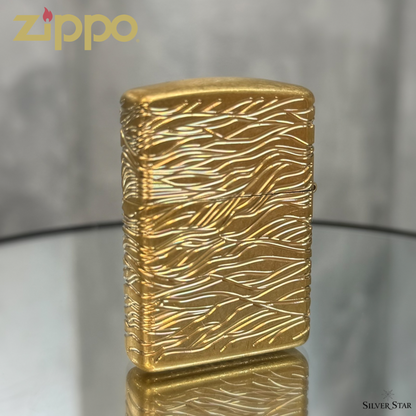 Zippo original upaljač WAWY PATTERN DESIGN GOLD 360 ARMOR CASE
