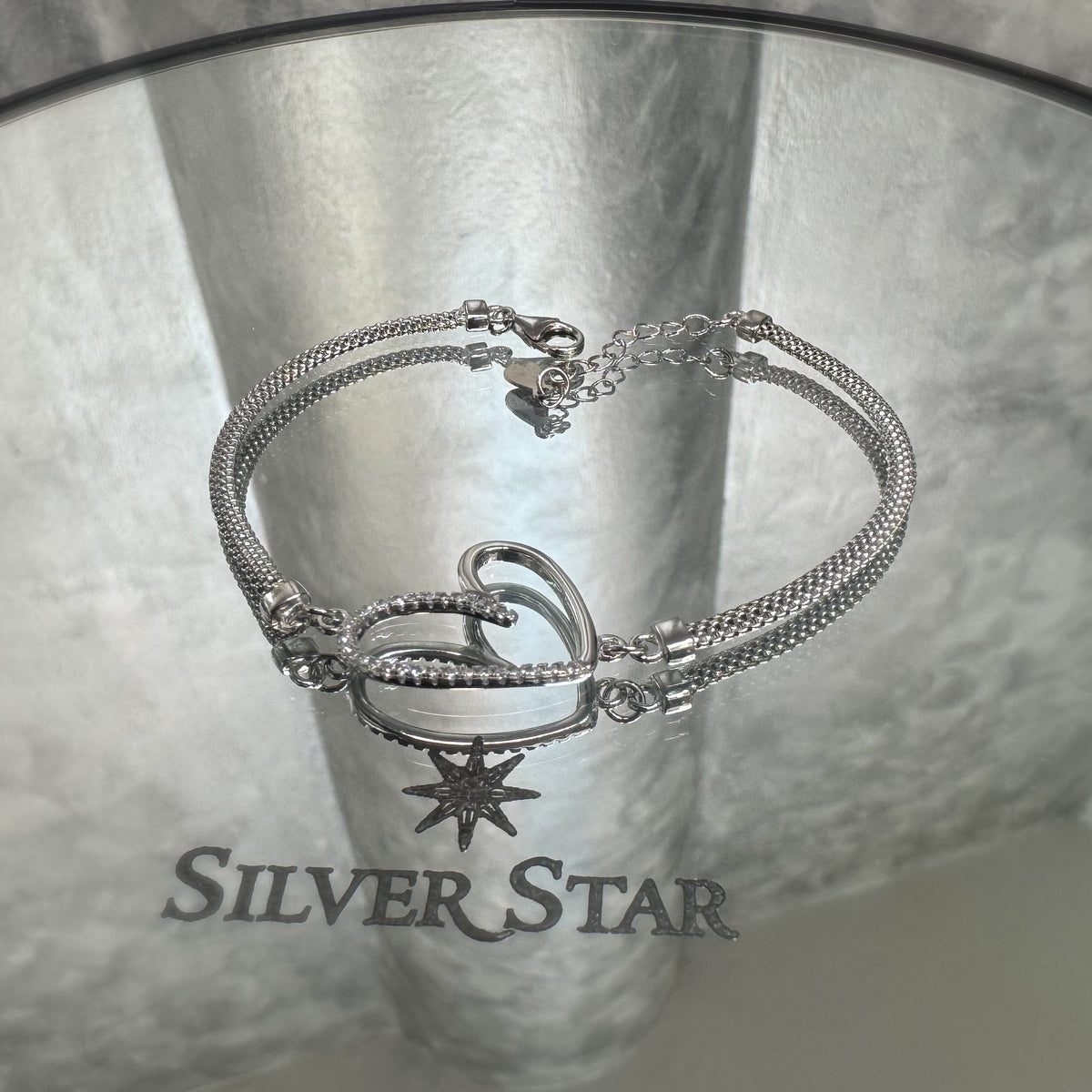 Srebrna narukvica CALZA srce - Silver Star