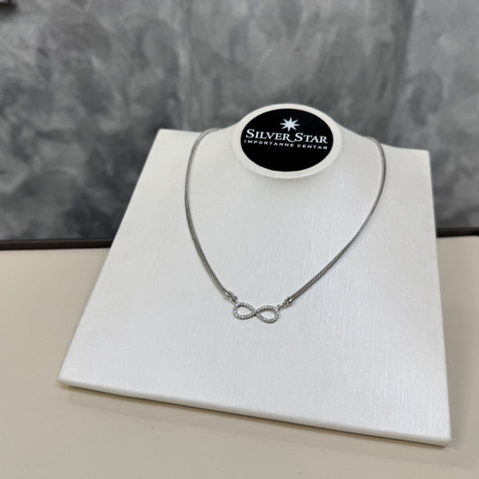 Srebrna ogrlica CALZA beskonačnost - Silver Star