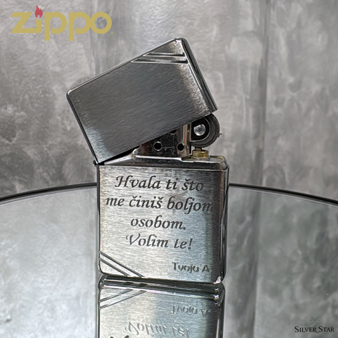 Zippo original upaljač VINTAGE LOOK matirani - Silver Star