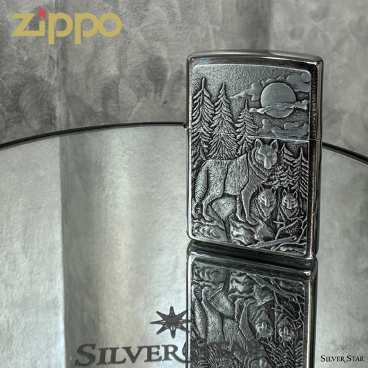 Zippo original upaljač Vukovi - Silver Star