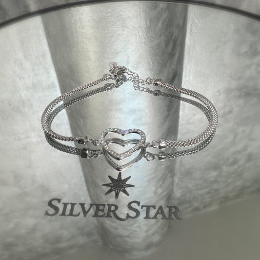 Srebrna narukvica CALZA srce - Silver Star