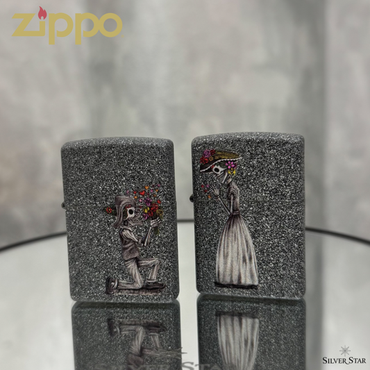 Zippo original upaljači IRON STONE COUPLE za parove sa graviranjem po Vašoj želji - Silver Star