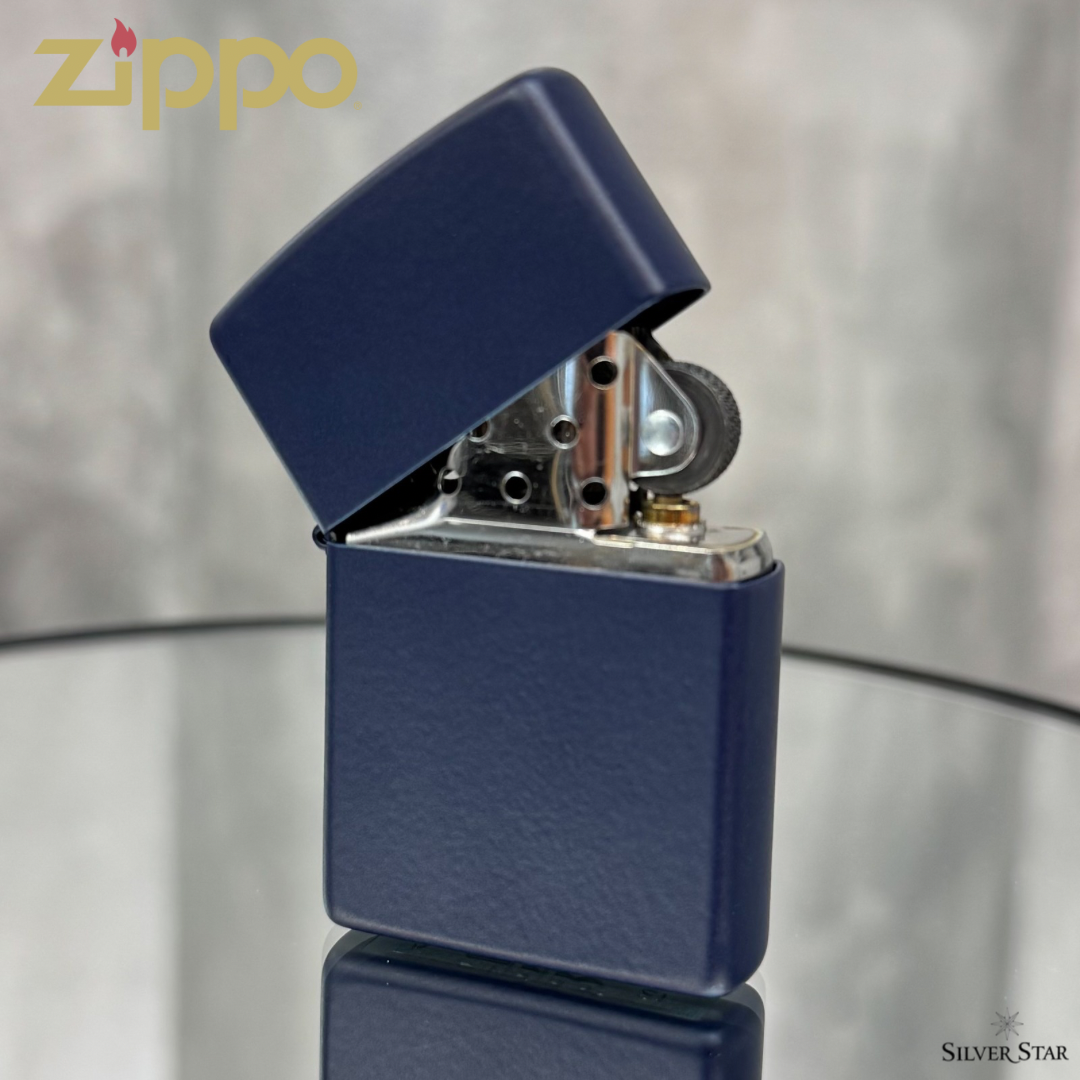 Zippo original upaljač MAT PLAVI - Silver Star