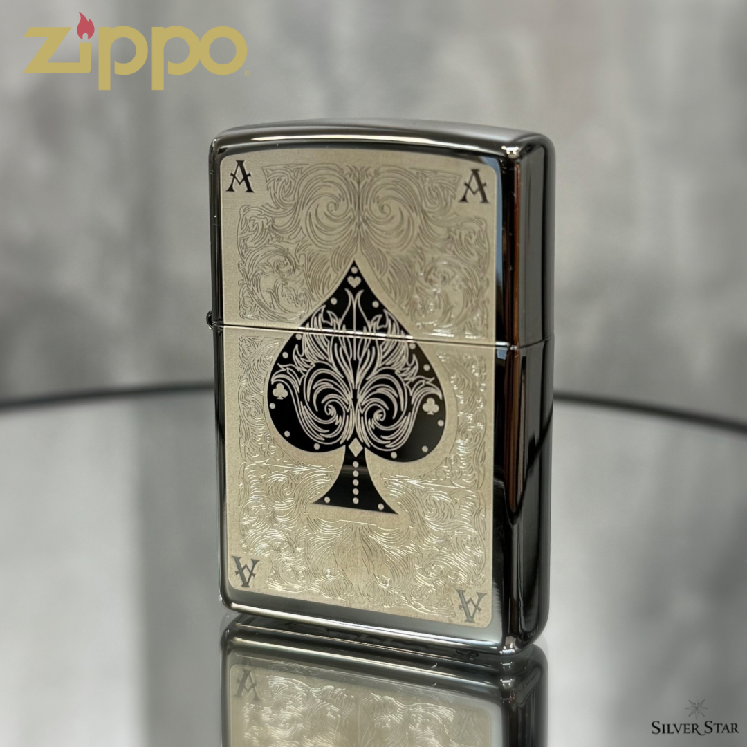 Zippo original upaljač PREMIUM ACES - Silver Star