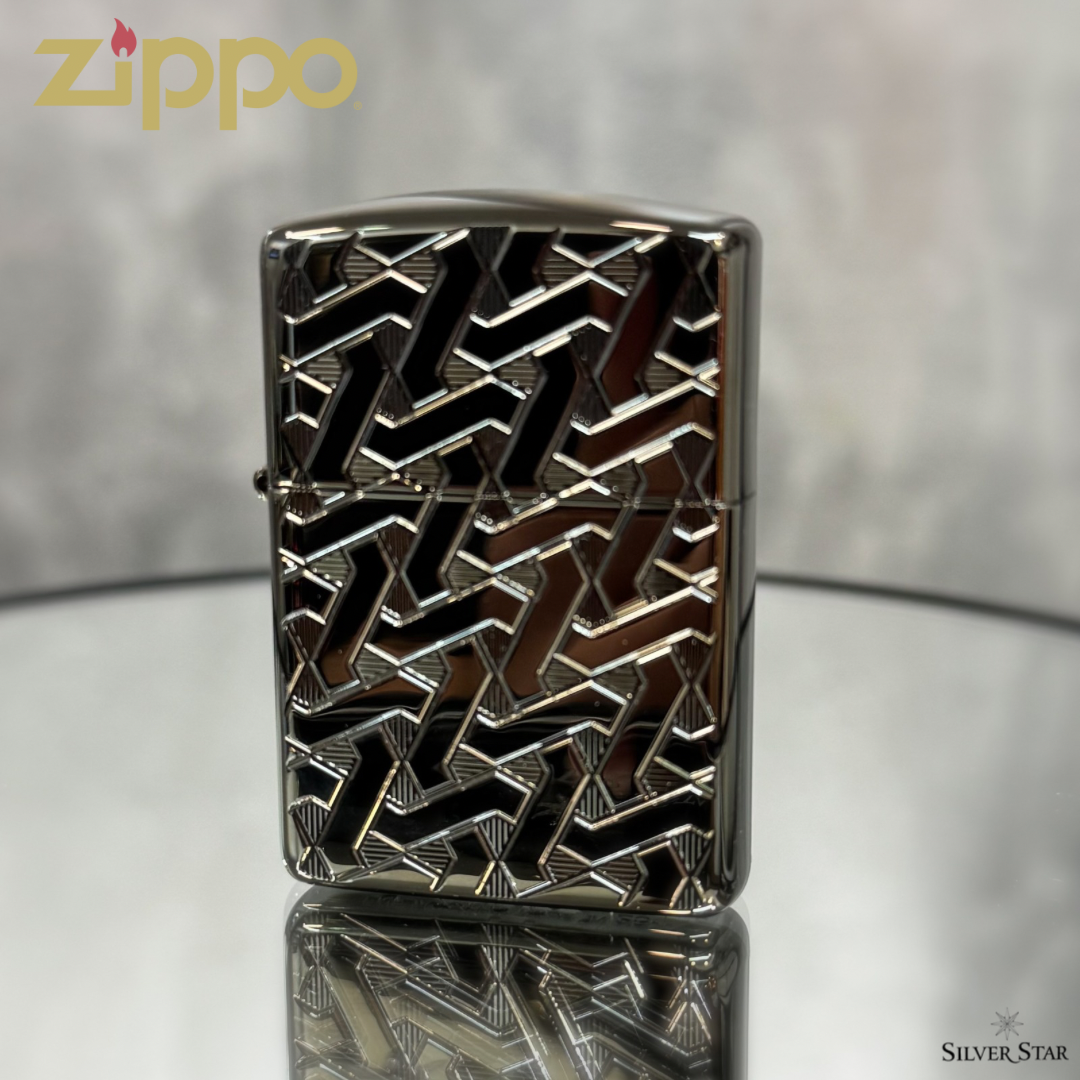 Zippo original upaljač PREMIUM BLACK ICE - Silver Star