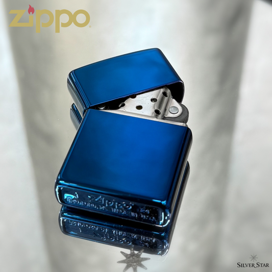 Zippo original upaljač POLIRANI PLAVI - Silver Star