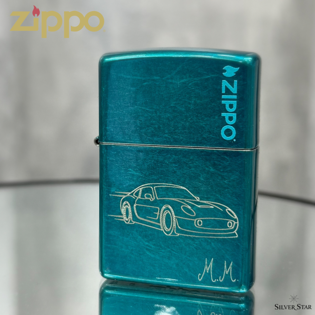 Zippo original upaljač plavi CANDY TEAL Zippo logo