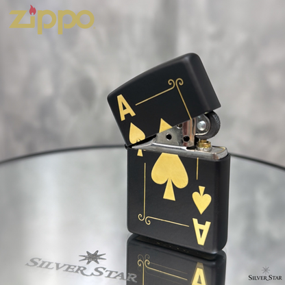 Zippo original upaljač mat crni - Silver Star