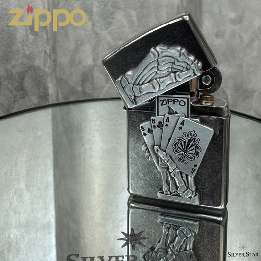 Zippo original upaljač 4 aces - Silver Star