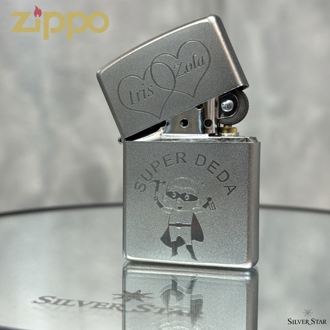 Zippo original upaljač pjeskareni - Silver Star