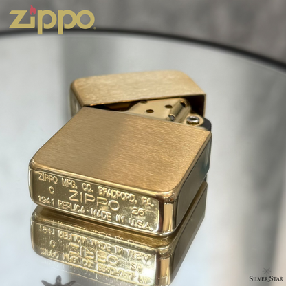 Zippo original upaljač 1941 REPLICA GOLD BRASS VINTAGE LTR