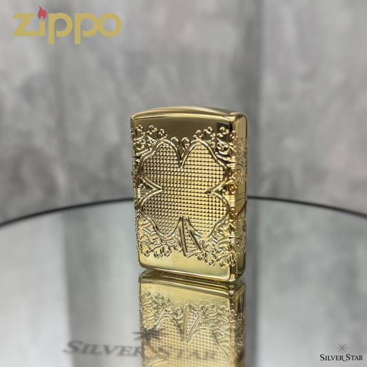 Zippo original upaljač Elegant Clover Gold Plated - Silver Star