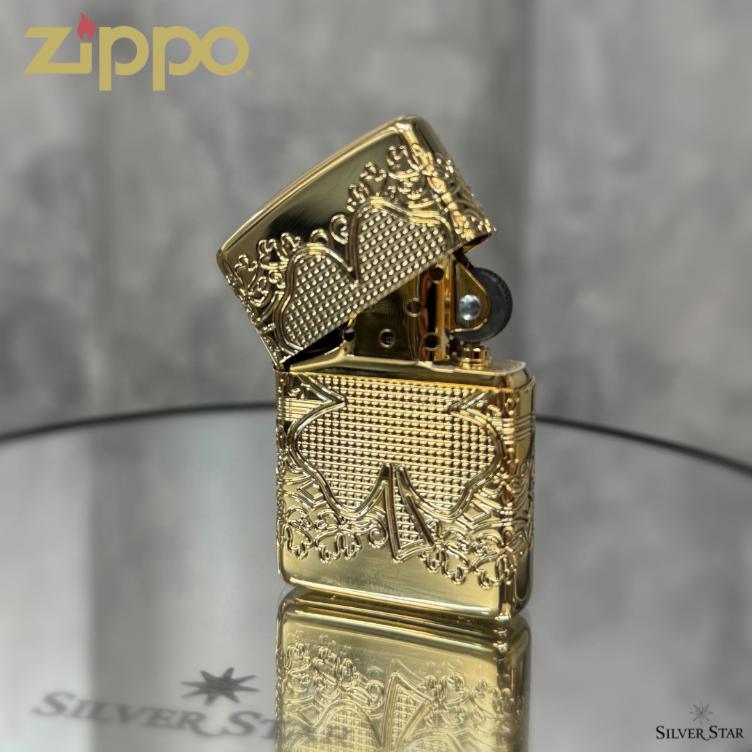 Zippo original upaljač Elegant Clover Gold Plated - Silver Star