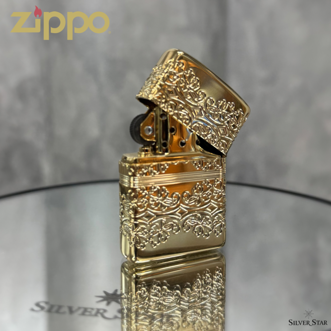 Zippo original upaljač Elegant Clover Gold Plated - Silver Star