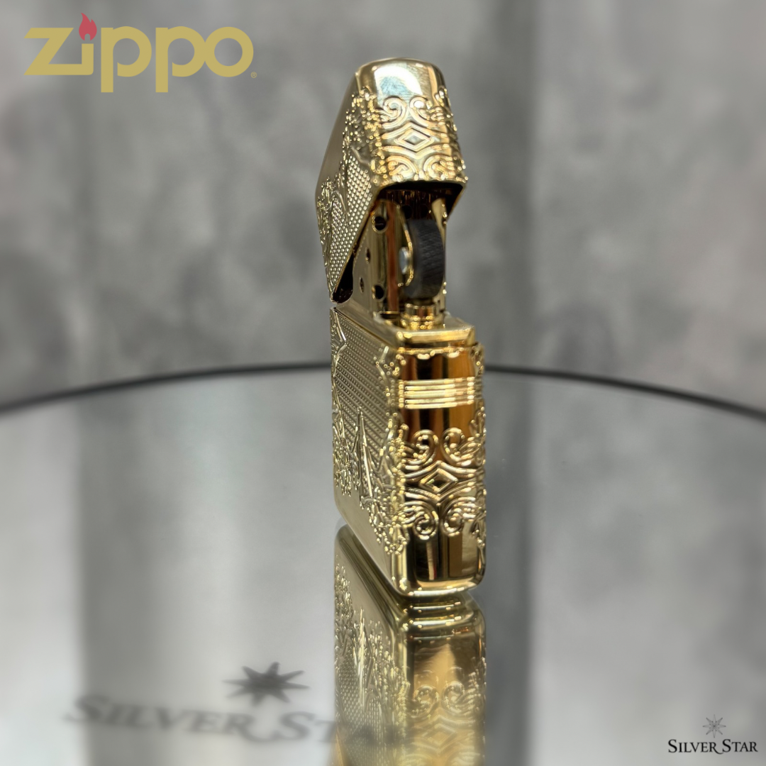 Zippo original upaljač Elegant Clover Gold Plated - Silver Star