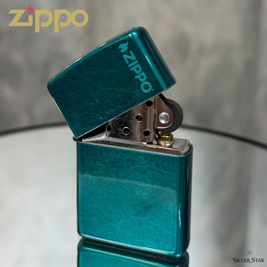 Zippo original upaljač plavi CANDY TEAL Zippo logo