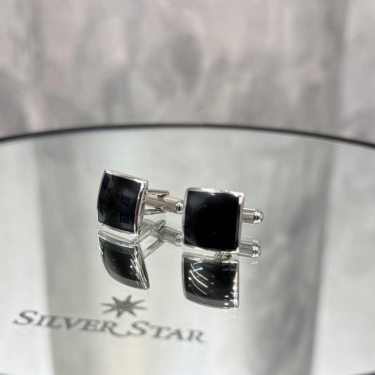 Srebrne manžete za košulju dostupne u više oblika - Silver Star