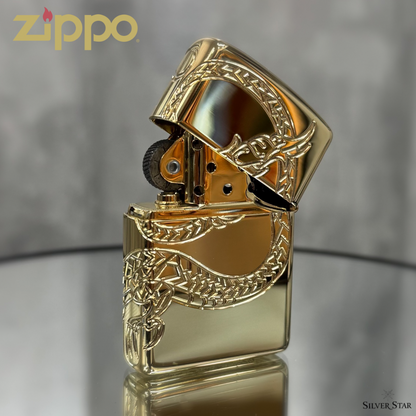 Zippo original upaljač ARMOUR 360 Luxury Edition DRAGON - Silver Star