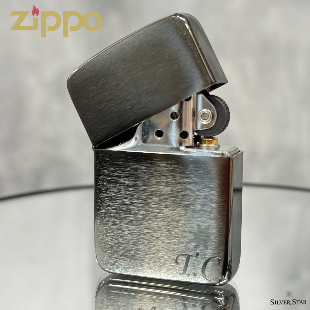 Zippo original upaljač 1941 REPLICA BLACK ICE - Silver Star