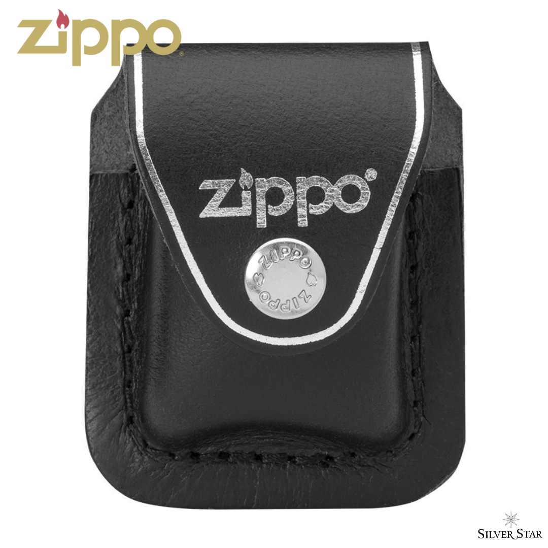 Zippo original kožna torbica crne boje - Silver Star
