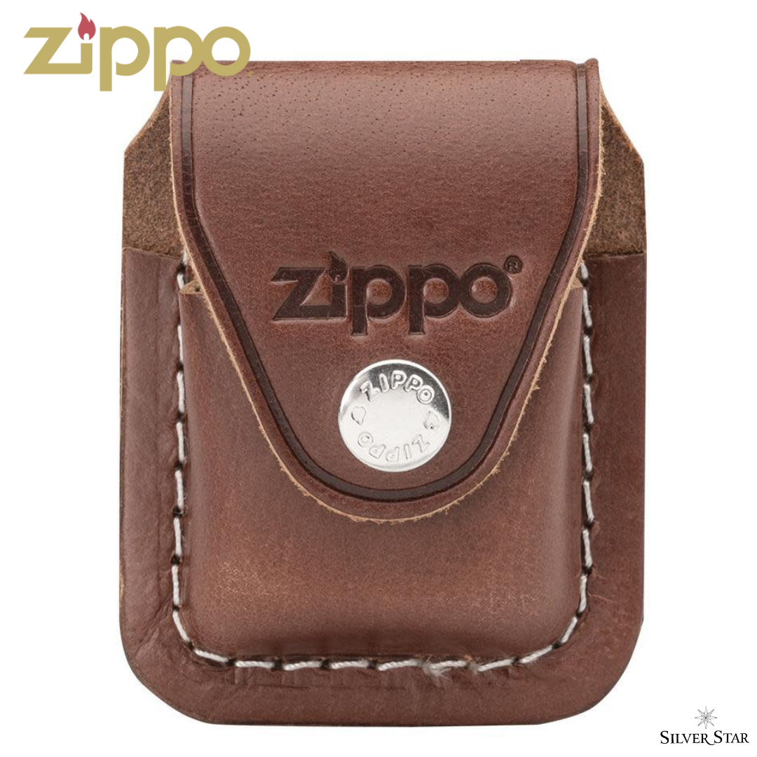 Zippo original kožna torbica smeđe boje - Silver Star