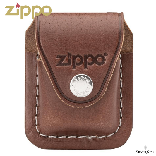 Zippo original kožna torbica smeđe boje - Silver Star